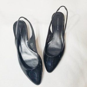 PREDICTIONS Classic Black Patent Slingback Sz 5